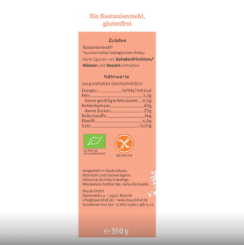 Bio Kastanienmehl - glutenfrei - vom Bauckhof - Produktbeschreibung